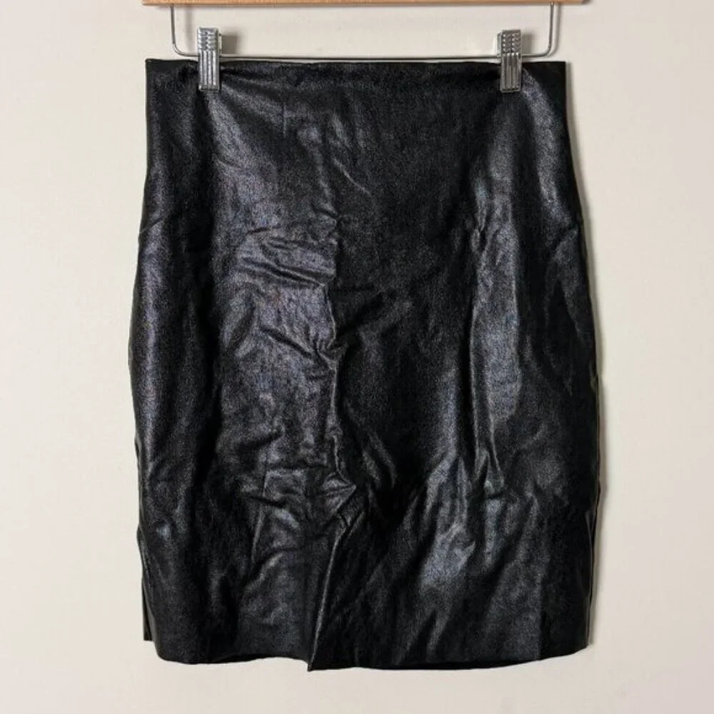 Commando Vegan Faux Leather Mini Skirt Large - Picture 2 of 4